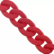 Catena acrilica 16 mm - Rosso opaco Mat x48cm