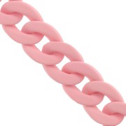 Catena acrilica 16 mm - Rosa opaco Mat x48cm
