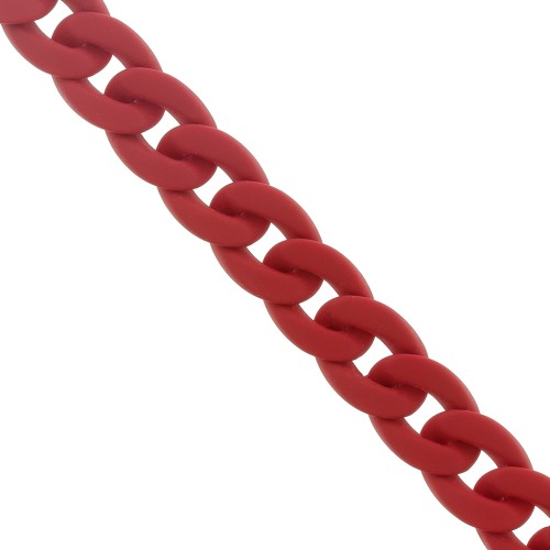 Catena acrilica 20 mm - Rosso opaco Mat x48cm