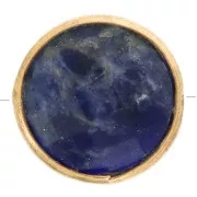 Perla rotonda sfaccettata 9 mm - Argento 925 dorato - Sodalite