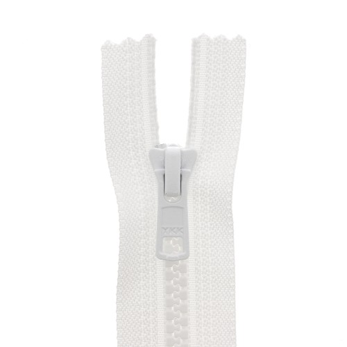 Chiusura lampo iniettata non separabile 60 cm - Bianco x1