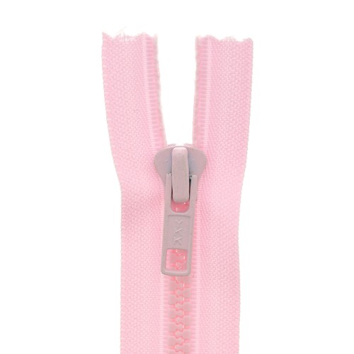 Chiusura lampo iniettata non separabile 60 cm - Rosa chiaro x1