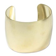 Base per bracciale bombata ottone grezzo mm. 49 x1