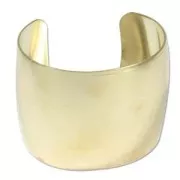 Base per bracciale bombata ottone grezzo mm. 49 x1