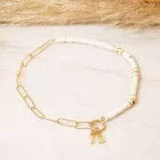 Perla in pietra semipreziosa 6,5x3 mm - Quarzo rosa x38cm