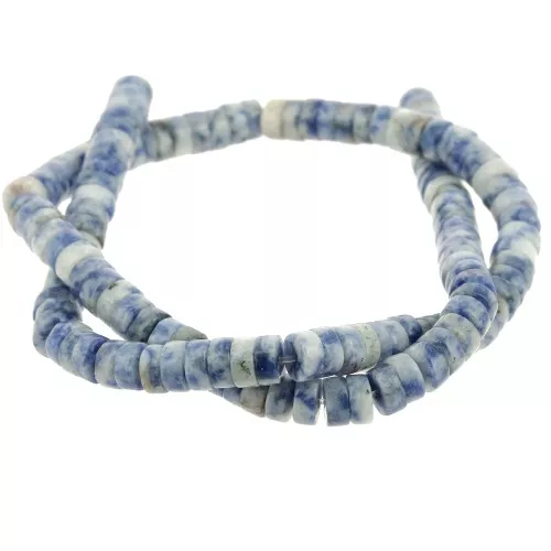 Perla in pietra semipreziosa 6x3 mm - Sodalite x38cm