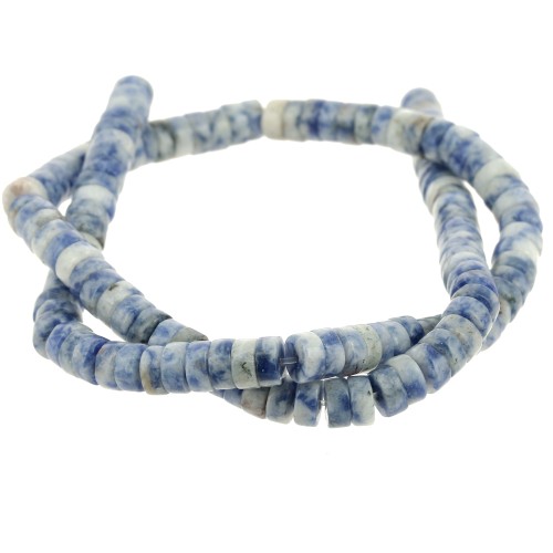 Perle in pietra semipreziosa Heishi 6x3 mm - Sodalite x38cm
