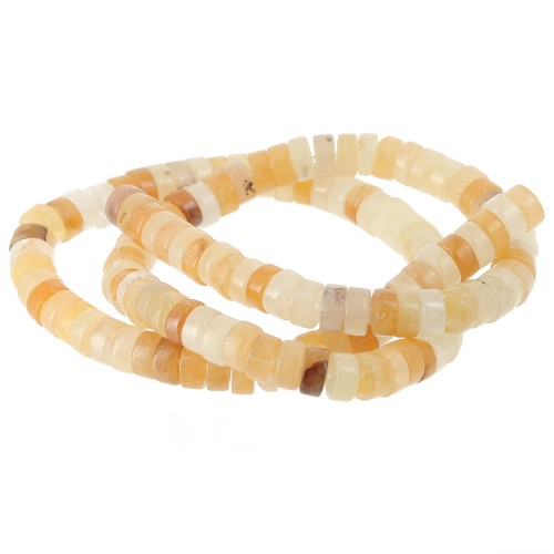 Perle di pietra semipreziosa Heishi 6x3 mm - Topazio Giada x38cm