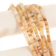 Perle rondelle Heishi 6x3mm Pietra semi preziosa tinta- Jade Topaz x38cm