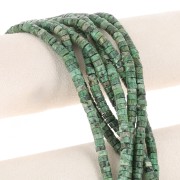 Perle di pietra semipreziosa Heishi tinta 6x3mm Turchese africano diaspro x38cm