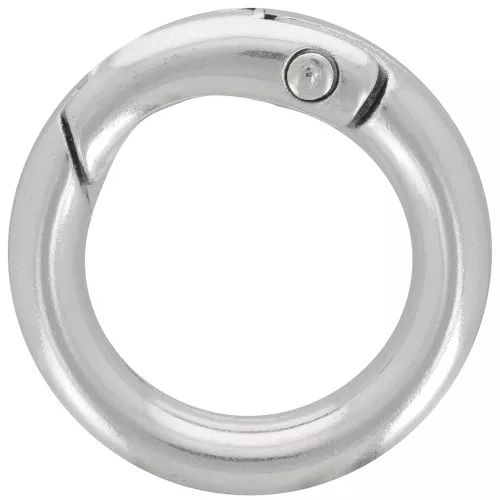 Chiusura a moschettone rotonda 24 mm - placcatura argento antico x1