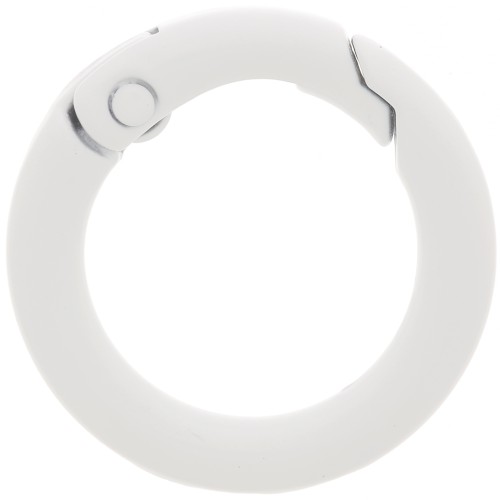 Chiusura a moschettone rotonda 25 mm - Bianco x1