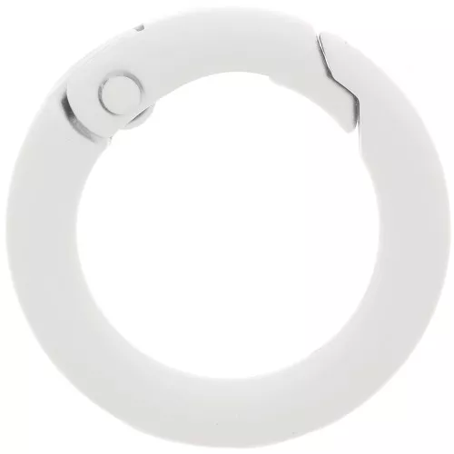 Chiusura a moschettone rotonda 25 mm - Bianco x1
