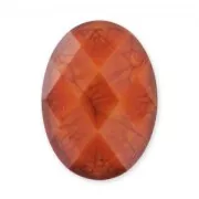 Cabochon sfaccettato in resina mm. 18x13 Arancio x1