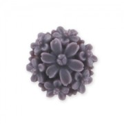 Cabochon in resina fiore mm. 13 Viola Mat x1|raw }}