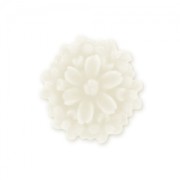 Cabochon in resina fiore mm. 13 Crema Mat x1