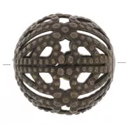 Perline rotonde in filigrana 12 mm - Bronzo x10