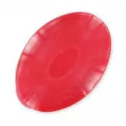 Cabochon con pagliuzzemm.25x18 Rosso x1