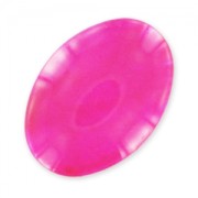 Cabochon con pagliuzzemm.25x18 Rosa Fluo x1