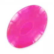 Cabochon con pagliuzzemm.25x18 Rosa Fluo x1