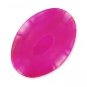 Cabochon con pagliuzzemm.25x18 Fucsia x1