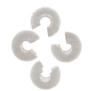 Coprischiaccini diamante 9 mm - Placcatura argento fino x20