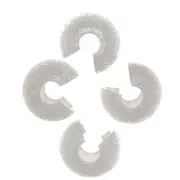 Coprischiaccini diamante 9 mm - Placcatura argento fino x20