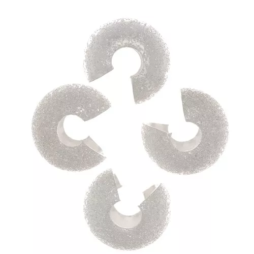 Coprischiaccini diamante 9 mm - Placcatura argento fino x20