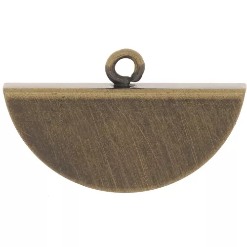 Terminale pinza mezzaluna 18x11 mm - Bronzo x1