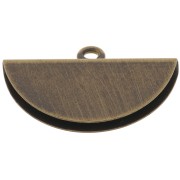 Terminale pinza mezzaluna 18x11 mm - Bronzo x1