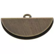 Terminale pinza mezzaluna 18x11 mm - Bronzo x1