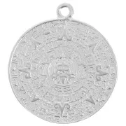 Pendenti - Abbellimenti - Ciondolo calendario azteco 21,5 mm, argento 925 x1 Ciondolo calendario azteco 21,5 mm, argento 925 x1