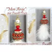 Perle in vetro Piros® di Puca® 2x5 mm Opaque White Bronze x10g