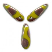 Daghe mm. 3x11 Opaque Olivine Spot Capri Gold x50