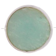 Perlina sfaccettata 9 mm Pietra semi preziosa- Argento 925 - Amazonite x1|raw }}