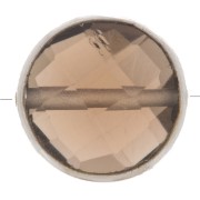 Perlina sfaccettata 9 mm Pietra semi preziosa- Argento 925 - Quarzo fumé x1|raw }}