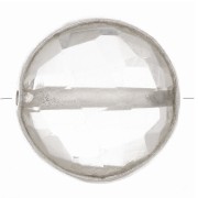 Perlina sfaccettata 9 mm Pietra semi preziosa- Argento 925 - Cristallo di rocca x1|raw }}