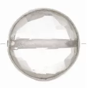 Perlina sfaccettata 9 mm Pietra semi preziosa- Argento 925 - Cristallo di rocca x1