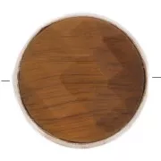 Perlina sfaccettata 9 mm Pietra semi preziosa- Argento 925 - Occhio di tigre x1