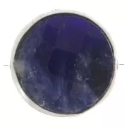 Perlina sfaccettata 9 mm Pietra semi preziosa Argento 925 - Sodalite x1