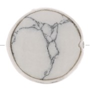 Perlina sfaccettata 9 mm Pietra semi preziosa- Argento 925 - Howlite x1|raw }}