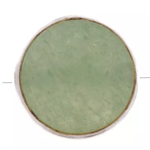 Perlina sfaccettata 9 mm Pietra semi preziosa- Argento 925 - Avventurina x1