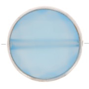 Perlina sfaccettata 9 mm Pietra semi preziosa - Argento 925 - Onice blu x1