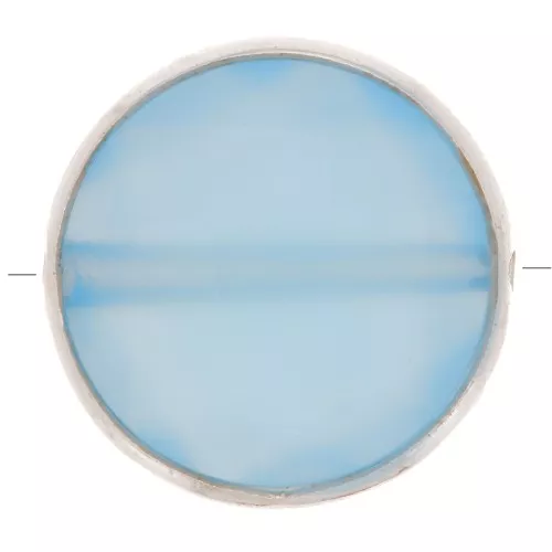 Perlina sfaccettata 9 mm Pietra semi preziosa - Argento 925 - Onice blu x1