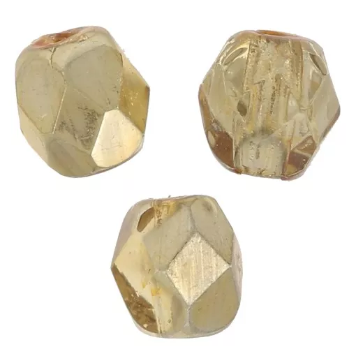Sfaccettate 4 mm - Crystal Gold Topaz x50