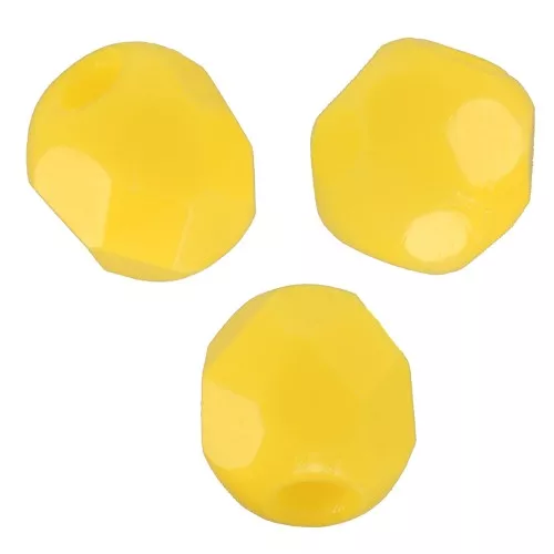 Sfaccettate 3 mm - Giallo opaco x50