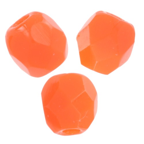 Sfaccettate 3 mm - Opaque Orange x50