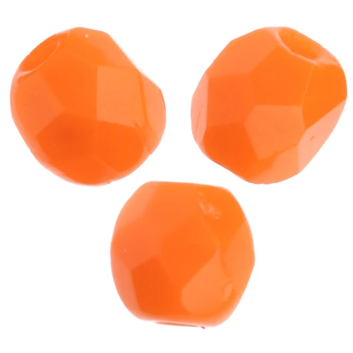 Sfaccettate 3 mm - Opaque Orange x50