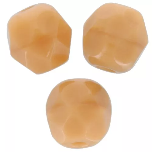 Sfaccettate 4 mm - Opaque Dark Ivory x50