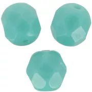 Sfaccettate 6 mm - Verde acqua opaco x25